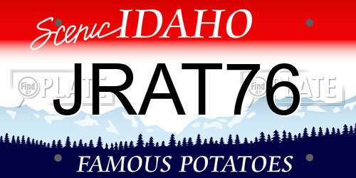JRAT76 Idaho License Plate