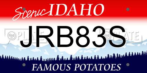 JRB83S Idaho License Plate