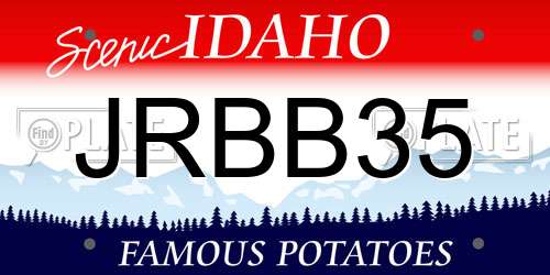 JRBB35 Idaho License Plate