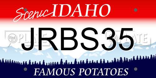 JRBS35 Idaho License Plate