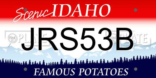 JRS53B Idaho License Plate