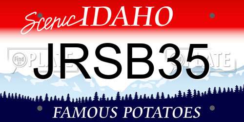 JRSB35 Idaho License Plate