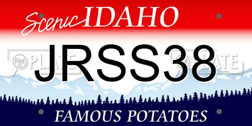 JRSS38 Idaho License Plate