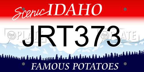 JRT373 Idaho License Plate
