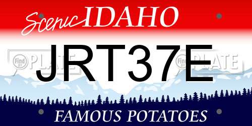 JRT37E Idaho License Plate