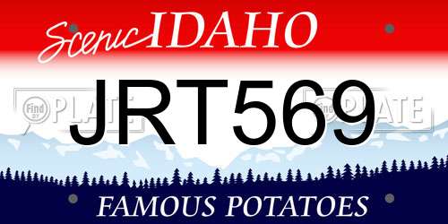 JRT569 Idaho License Plate