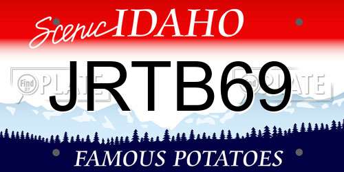 JRTB69 Idaho License Plate