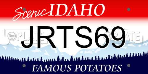JRTS69 Idaho License Plate