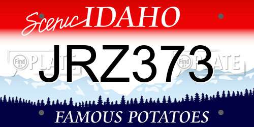 JRZ373 Idaho License Plate