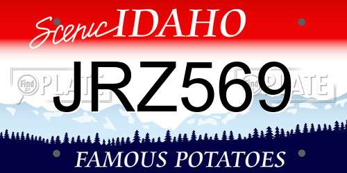 JRZ569 Idaho License Plate