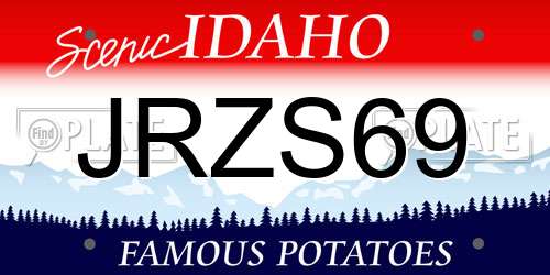 JRZS69 Idaho License Plate