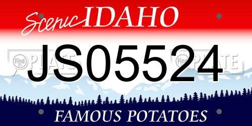 JS05524 Idaho License Plate