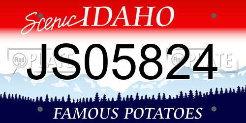 JS05824 Idaho License Plate