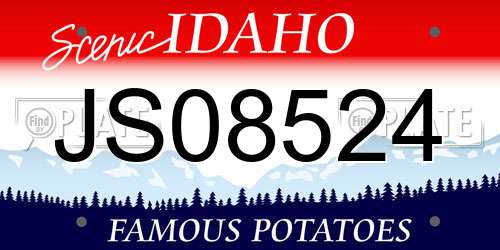 JS08524 Idaho License Plate