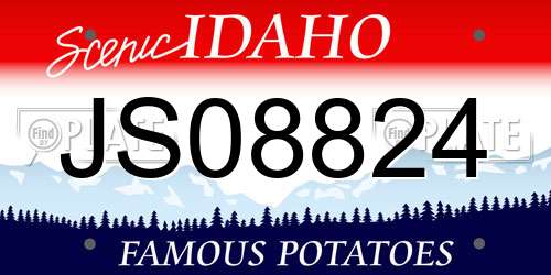 JS08824 Idaho License Plate