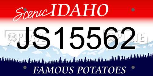 JS15562 Idaho License Plate