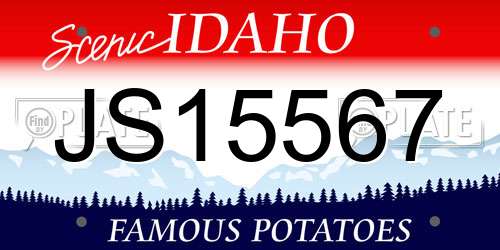 JS15567 Idaho License Plate