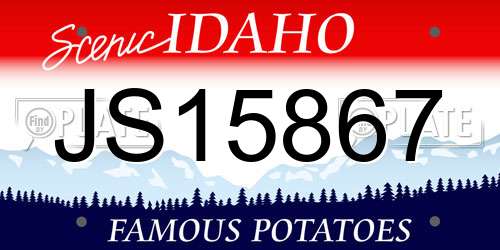 JS15867 Idaho License Plate
