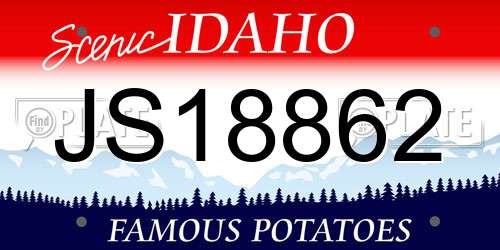JS18862 Idaho License Plate