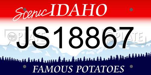 JS18867 Idaho License Plate