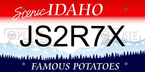 JS2R7X Idaho License Plate