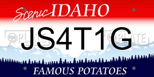JS4T1G Idaho License Plate