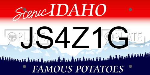 JS4Z1G Idaho License Plate
