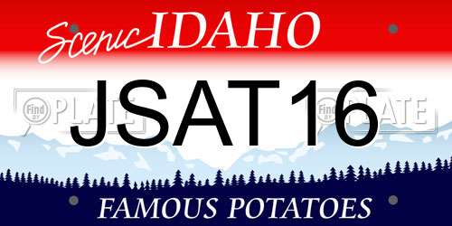JSAT16 Idaho License Plate