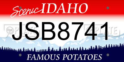 JSB8741 Idaho License Plate