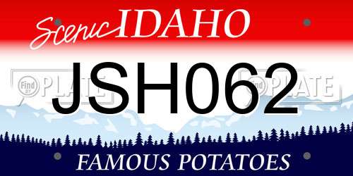 JSH062 Idaho License Plate