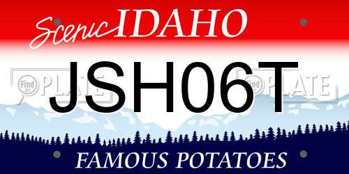 JSH06T Idaho License Plate