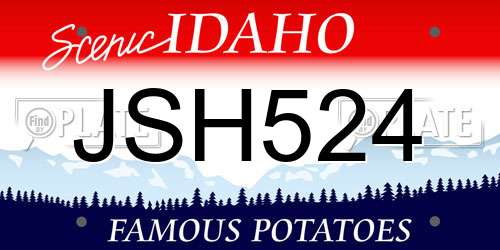 JSH524 Idaho License Plate