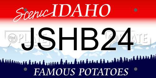 JSHB24 Idaho License Plate