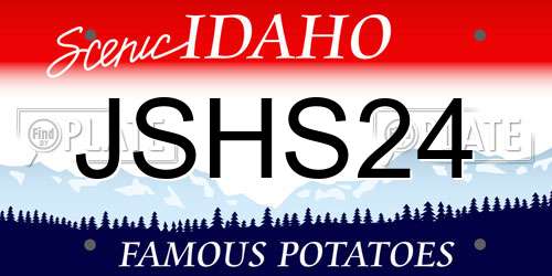 JSHS24 Idaho License Plate