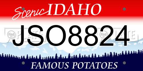 JSO8824 Idaho License Plate