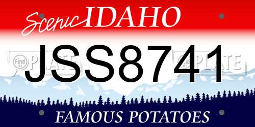 JSS8741 Idaho License Plate