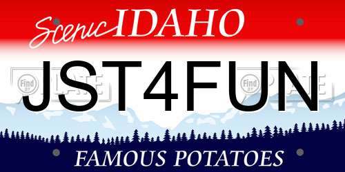 JST4FUN Idaho License Plate