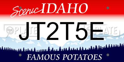 JT2T5E Idaho License Plate