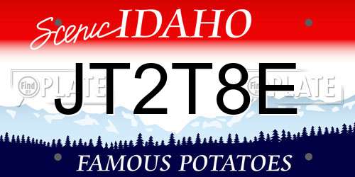 JT2T8E Idaho License Plate