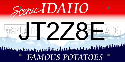 JT2Z8E Idaho License Plate