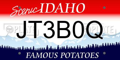 JT3B0Q Idaho License Plate