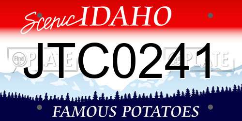 JTC0241 Idaho License Plate