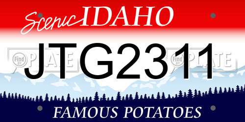 JTG2311 Idaho License Plate