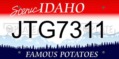 JTG7311 Idaho License Plate