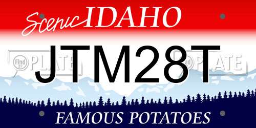 JTM28T Idaho License Plate