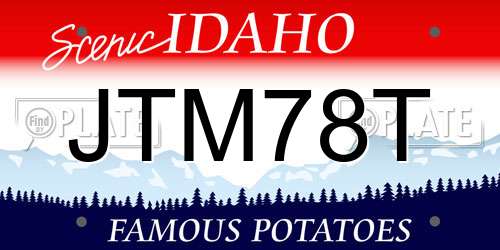 JTM78T Idaho License Plate