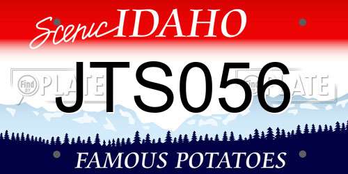 JTS056 Idaho License Plate