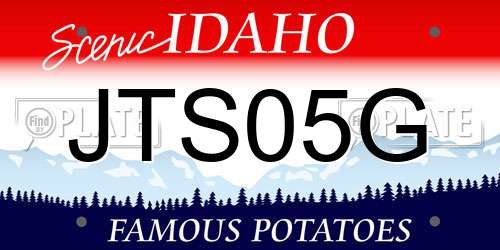 JTS05G Idaho License Plate