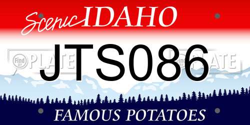 JTS086 Idaho License Plate