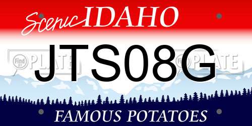 JTS08G Idaho License Plate